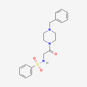 molecular formula C19H23N3O3S B4780212 N-[2-(4-benzylpiperazin-1-yl)-2-oxoethyl]benzenesulfonamide 