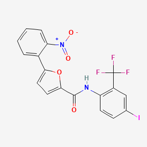 molecular formula C18H10F3IN2O4 B4780532 N-[4-iodo-2-(trifluoromethyl)phenyl]-5-(2-nitrophenyl)furan-2-carboxamide 