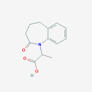 molecular formula C13H15NO3 B047807 2-(2-Oxo-2,3,4,5-tetrahydro-1H-1-benzazepin-1-yl)propanoic acid CAS No. 115706-39-3