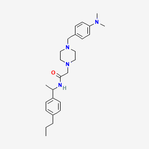 molecular formula C26H38N4O B4780997 2-(4-{[4-(DIMETHYLAMINO)PHENYL]METHYL}PIPERAZIN-1-YL)-N-[1-(4-PROPYLPHENYL)ETHYL]ACETAMIDE 