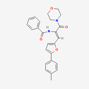 molecular formula C25H24N2O4 B4781717 N-[(Z)-1-[5-(4-methylphenyl)furan-2-yl]-3-morpholin-4-yl-3-oxoprop-1-en-2-yl]benzamide 
