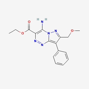 molecular formula C16H17N5O3 B4781870 ethyl 4-amino-7-(methoxymethyl)-8-phenylpyrazolo[5,1-c][1,2,4]triazine-3-carboxylate 