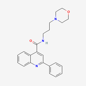 molecular formula C23H25N3O2 B4782140 N-[3-(morpholin-4-yl)propyl]-2-phenylquinoline-4-carboxamide 