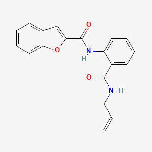 molecular formula C19H16N2O3 B4782226 N-[2-(prop-2-en-1-ylcarbamoyl)phenyl]-1-benzofuran-2-carboxamide 