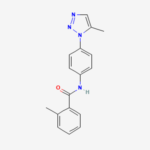 molecular formula C17H16N4O B4782264 2-methyl-N-[4-(5-methyl-1H-1,2,3-triazol-1-yl)phenyl]benzamide 