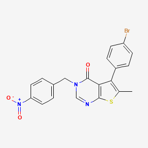 molecular formula C20H14BrN3O3S B4782298 5-(4-bromophenyl)-6-methyl-3-(4-nitrobenzyl)thieno[2,3-d]pyrimidin-4(3H)-one 