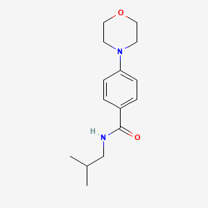 molecular formula C15H22N2O2 B4782333 N-(2-methylpropyl)-4-(morpholin-4-yl)benzamide 