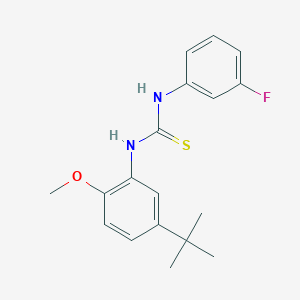 molecular formula C18H21FN2OS B4782681 N-(5-tert-butyl-2-methoxyphenyl)-N'-(3-fluorophenyl)thiourea 