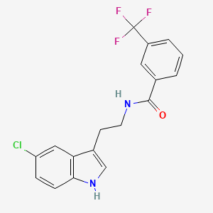 molecular formula C18H14ClF3N2O B4782823 N-[2-(5-chloro-1H-indol-3-yl)ethyl]-3-(trifluoromethyl)benzamide 