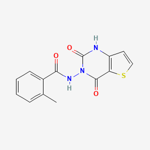 molecular formula C14H11N3O3S B4783030 N-(2,4-dioxo-1,4-dihydrothieno[3,2-d]pyrimidin-3(2H)-yl)-2-methylbenzamide 