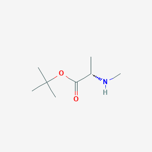 molecular formula C8H17NO2 B047832 L-Alanine, N-methyl-, 1,1-dimethylethyl ester (9CI) CAS No. 114525-98-3