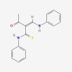 molecular formula C17H16N2OS B4783208 (2Z)-2-(anilinomethylidene)-3-oxo-N-phenylbutanethioamide 