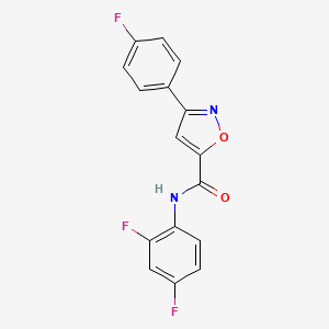 molecular formula C16H9F3N2O2 B4783233 N-(2,4-difluorophenyl)-3-(4-fluorophenyl)-1,2-oxazole-5-carboxamide 