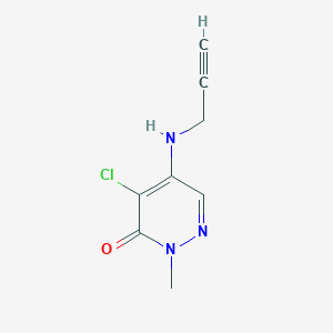 molecular formula C8H8ClN3O B047833 4-Chloro-2-methyl-5-(prop-2-ynylamino)pyridazin-3-one CAS No. 124414-87-5