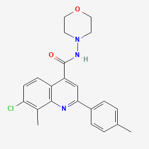 molecular formula C22H22ClN3O2 B4783330 7-chloro-8-methyl-2-(4-methylphenyl)-N-4-morpholinyl-4-quinolinecarboxamide 