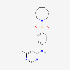 molecular formula C17H22N4O2S B4783525 N-[4-(azepan-1-ylsulfonyl)phenyl]-6-methylpyrimidin-4-amine 