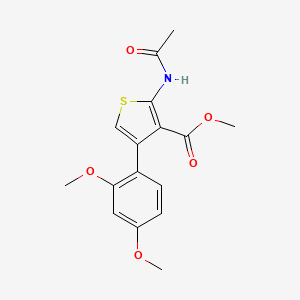 molecular formula C16H17NO5S B4783565 Methyl 2-(acetylamino)-4-(2,4-dimethoxyphenyl)thiophene-3-carboxylate 