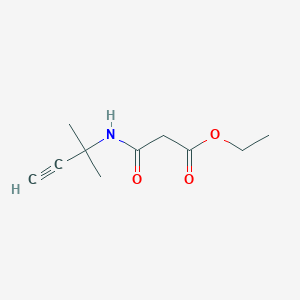 molecular formula C10H15NO3 B4783579 Ethyl 2-[(2-methylbut-3-yn-2-yl)carbamoyl]acetate 