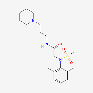 molecular formula C19H31N3O3S B4783609 N~2~-(2,6-dimethylphenyl)-N~2~-(methylsulfonyl)-N~1~-[3-(1-piperidinyl)propyl]glycinamide 