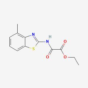 molecular formula C12H12N2O3S B4783741 Ethyl 2-[(4-methyl-1,3-benzothiazol-2-yl)amino]-2-oxoacetate 