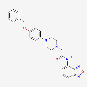 molecular formula C25H25N5O3 B4783778 N-(2,1,3-BENZOXADIAZOL-4-YL)-2-{4-[4-(BENZYLOXY)PHENYL]-1-PIPERAZINYL}ACETAMIDE 