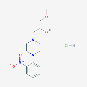 molecular formula C14H22ClN3O4 B4783944 1-Methoxy-3-[4-(2-nitrophenyl)piperazin-1-yl]propan-2-ol;hydrochloride 