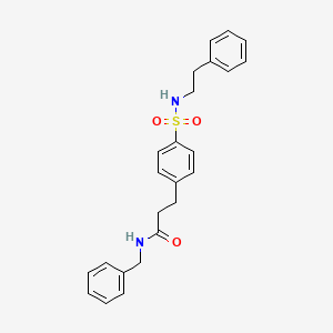molecular formula C24H26N2O3S B4783970 N-benzyl-3-[4-(2-phenylethylsulfamoyl)phenyl]propanamide 