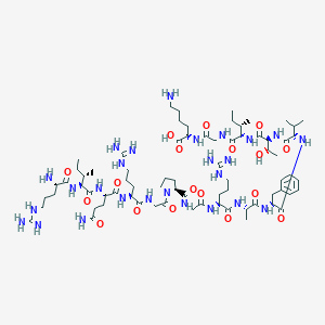 molecular formula C73H126N26O18 B047842 Hiv (GP120) fragment (315-329) CAS No. 114991-28-5
