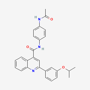 molecular formula C27H25N3O3 B4784205 N-(4-ACETAMIDOPHENYL)-2-[3-(PROPAN-2-YLOXY)PHENYL]QUINOLINE-4-CARBOXAMIDE 