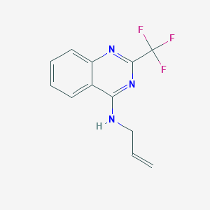 molecular formula C12H10F3N3 B4784298 N-allyl-2-(trifluoromethyl)quinazolin-4-amine 