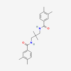 molecular formula C23H30N2O2 B4784336 N~1~-{3-[(3,4-DIMETHYLBENZOYL)AMINO]-2,2-DIMETHYLPROPYL}-3,4-DIMETHYLBENZAMIDE 