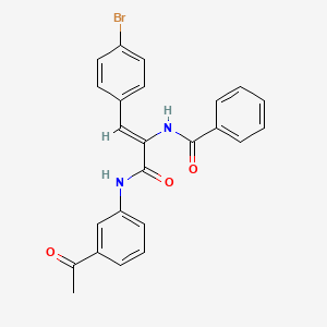 molecular formula C24H19BrN2O3 B4784389 N-[1-{[(3-acetylphenyl)amino]carbonyl}-2-(4-bromophenyl)vinyl]benzamide 