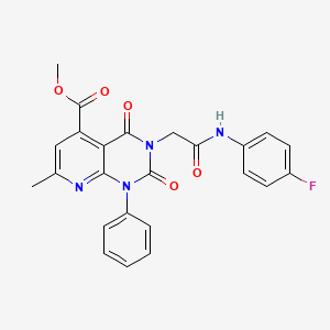 molecular formula C24H19FN4O5 B4784415 METHYL 3-{[(4-FLUOROPHENYL)CARBAMOYL]METHYL}-7-METHYL-2,4-DIOXO-1-PHENYL-1H,2H,3H,4H-PYRIDO[2,3-D]PYRIMIDINE-5-CARBOXYLATE 