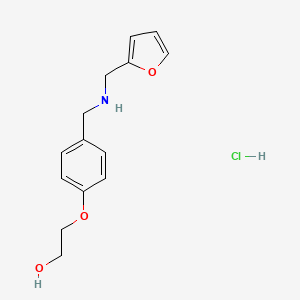 molecular formula C14H18ClNO3 B4784549 2-(4-{[(2-furylmethyl)amino]methyl}phenoxy)ethanol hydrochloride 