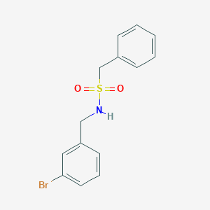 molecular formula C14H14BrNO2S B4784605 N-(3-BROMOBENZYL)(PHENYL)METHANESULFONAMIDE 