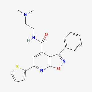 molecular formula C21H20N4O2S B4784724 N-[2-(dimethylamino)ethyl]-3-phenyl-6-(2-thienyl)isoxazolo[5,4-b]pyridine-4-carboxamide 