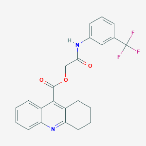 molecular formula C23H19F3N2O3 B4784751 2-OXO-2-[3-(TRIFLUOROMETHYL)ANILINO]ETHYL 1,2,3,4-TETRAHYDRO-9-ACRIDINECARBOXYLATE 
