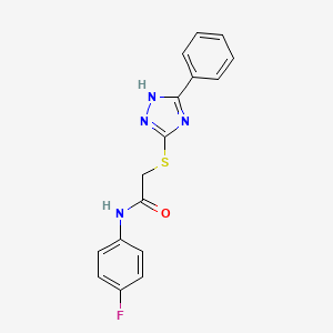 molecular formula C16H13FN4OS B4784805 N-(4-fluorophenyl)-2-[(5-phenyl-1H-1,2,4-triazol-3-yl)sulfanyl]acetamide 