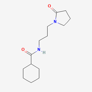molecular formula C14H24N2O2 B4784844 N-[3-(2-oxopyrrolidin-1-yl)propyl]cyclohexanecarboxamide 
