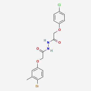 molecular formula C17H16BrClN2O4 B4784848 N'-[2-(4-bromo-3-methylphenoxy)acetyl]-2-(4-chlorophenoxy)acetohydrazide 