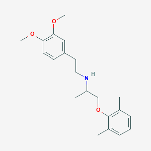 molecular formula C21H29NO3 B047850 1-(2,6-Dimethylphenoxy)-2-(3,4-dimethoxyphenylethylamino)propane CAS No. 113346-50-2