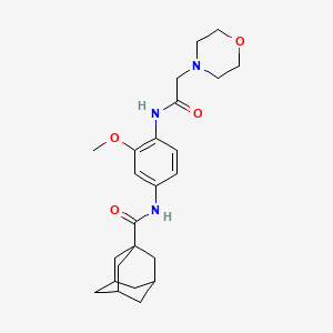 molecular formula C24H33N3O4 B4785073 N-{3-methoxy-4-[(morpholin-4-ylacetyl)amino]phenyl}tricyclo[3.3.1.1~3,7~]decane-1-carboxamide 