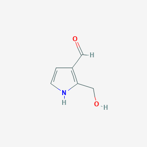 molecular formula C6H7NO2 B047852 1H-Pyrrole-3-carboxaldehyde, 2-(hydroxymethyl)- CAS No. 119647-62-0