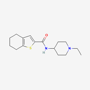 molecular formula C16H24N2OS B4785274 N-(1-ethyl-4-piperidinyl)-4,5,6,7-tetrahydro-1-benzothiophene-2-carboxamide 