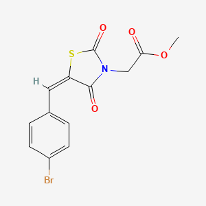 molecular formula C13H10BrNO4S B4785319 methyl [(5E)-5-(4-bromobenzylidene)-2,4-dioxo-1,3-thiazolidin-3-yl]acetate 