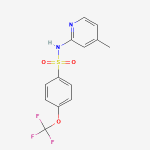 molecular formula C13H11F3N2O3S B4785420 N-(4-methylpyridin-2-yl)-4-(trifluoromethoxy)benzenesulfonamide 