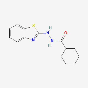 molecular formula C14H17N3OS B4785454 N'-(1,3-BENZOTHIAZOL-2-YL)-1-CYCLOHEXANECARBOHYDRAZIDE 