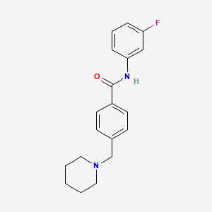 molecular formula C19H21FN2O B4785612 N-(3-fluorophenyl)-4-(piperidin-1-ylmethyl)benzamide 