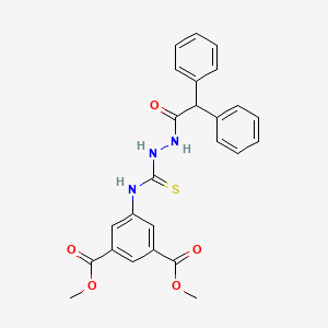 molecular formula C25H23N3O5S B4785751 Dimethyl 5-({[2-(diphenylacetyl)hydrazinyl]carbonothioyl}amino)benzene-1,3-dicarboxylate 