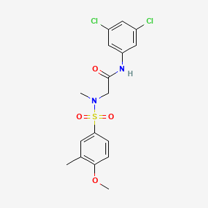 molecular formula C17H18Cl2N2O4S B4785961 N-(3,5-dichlorophenyl)-N~2~-[(4-methoxy-3-methylphenyl)sulfonyl]-N~2~-methylglycinamide 